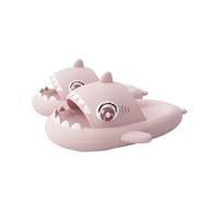 Generisch Shark Slides,Unisex Women Men Shark Slippers,Open Toe Slides Non-Slip Bath Slippers, rosa 2, 44/45 EU