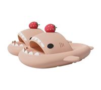 Generisch Shark Slides,Unisex Women Men Shark Slippers,Open Toe Slides Non-Slip Bath Slippers, rosa., 44/45 EU
