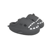 Generisch Shark Slides Winter,Adults and Kids Waterproof Unisex Winter Warm Plush Comfy Non-Slip Shark Slippers, 8732 Dark Gray, 40/41 EU