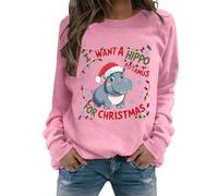 Generisch Signora, voglio fare un ippopotamo con una felpa con cappuccio, Colore: rosa., M