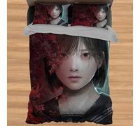 Generisch Silent Hill F - Set di biancheria da letto per bambini, biancheria da letto e federa 80 x 80 cm, stampa 3D