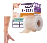 Generisch Silicone Cicatrici Foglie Silicone Cicatrici Tape Roll Film Medici Cicatrici Gallo Rimozione riutilizzabile per Chirurgia Taglio Cesareo Pancia Tuck Cheloide Cicatrici (1Pc, M)
