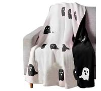 Generisch Simpatica coperta di Halloween | Morbida coperta fantasma in flanella accogliente, traspirante, spessa coperta per divano per soggiorno, camera da, campeggio, picnic all'aperto