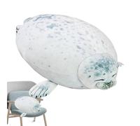Generisch Simpatico peluche a forma di foca, morbido e realistico, delicato sulla pelle e non facilmente deformabile, Guarnizione bianca, 40cm, Vedi descrizione