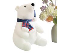 Generisch Simpatico peluche di Natale, con sciarpa, per bambini e ragazze, per divano, comodino, soggiorno, camera da, cameretta dei bambini