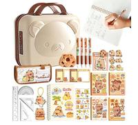 Generisch Simpatico set di scrittura - Set di quaderni Capybara | Forniture scolastiche per ufficio | Per bambini adolescenti studenti per la casa scuola