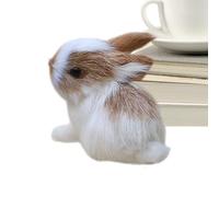 Generisch Simulazione | Miniatura coniglio peluche figura realistica | coniglietto peluche per Pasqua, feste, giardino delle fate, decorazione per la casa