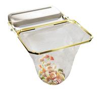 Generisch Sink Mesh Strainer Rack with Filter Basket, Rust-Proof Frame and 50 Bags, Multi Use Kitchen Tool for Food Waste, Sponge Storage or Dish Cleaning