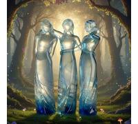Generisch Sisters by My Side, Celebrates Friendships Three Sisters Sculpture, Ocean-Inspired Resin Sister Statua, Best Friend Birthday (Three Sisters)