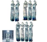 Generisch Sisters by My Side, Celebrates Friendships Three Sisters Sculpture, Ocean-Inspired Resin Sister Statua in resina, Best Friend Birthday (3MI)