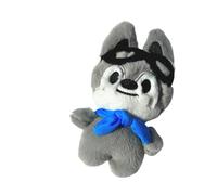 Generisch Sk-Zoo Portachiavi in peluche 'Stay' Piloto' Mini anello portachiavi con maschera rimovibile e sciarpa 10 cm Stray-Kids Wolf Chan Han Quokka Bbokari portachiavi ciondolo (Wolf Chan)