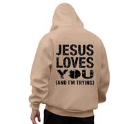 Generisch Skate Shirt Uomo Felpa con cappuccio per il tempo libero, vestibilità comoda, con stampa, compagno perfetto per magliette, ideale per le attività invernali, maglione da uomo estivo, cachi, M