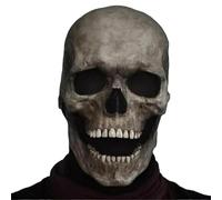 Generisch Skeleton Masque Party, Moving Jaw Skull, Halloween Face Cover, Latex Face Cover, 1-2 cm Difference in Size, Perfect for Party and Costume, Enhancing Your Look, Black