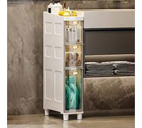 Generisch Slim Bathroom Cabinet, Tall Organizer with Plastic Drawers on Wheels, 3/4/5 Tier Storage Unit for Toilet Paper and Essentials, Heavy Duty Side Dresser Tower for Small Spaces