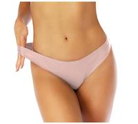 Generisch Slip brasiliani senza cuciture da donna in cotone a rete mutande in seta di ghiaccio Thong Low Rise Hipster Traspirante Erotico Intimo Per Donne No Show Panties Comodi Tanga, cachi, L