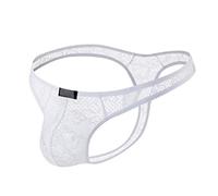 Generisch Slip da uomo Erotico Trunk Con Sacchetto Bulge Trasparente String Mutande Trasparente Traspirante Slip Sportivo Gay Tanga Mutande Sexy Morbido Intimo Trunks, bianco, XL