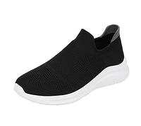 Generisch Slip On Sneaker, scarpe da trekking ortopediche, eleganti da donna, per il tempo libero, comode, con tomaia in rete, traspiranti, suola piatta, scarpe leggere, multicolore, 40 EU