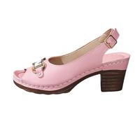 Generisch Slippers For The Beach, Pantofole da donna estive con fibbie, suola in gomma con ammortizzazione, sandali casual ortopedici resistenti all'abrasione, sandali da spiaggia belli con tacco