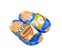Generisch Slitta prova del bambino ragazza indoor antiscivolo bagno pantofole ad asciugatura rapida doccia carino dinosauro pantofole 30, Blu, 34 EU