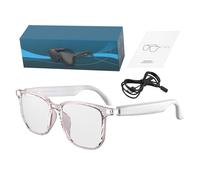 Generisch Smart Glasses - Wireless AI Translation Eyewear Supporting 144 Languages | Multifunctional Electronic Glasses for Meetings, Driving, Traveling, And Everyday Communication, bianco, vedi