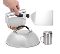 Generisch Smash - Kit per hamburger, set di 4 pezzi con spargispezie e spatola, coperchio per sciogliere il formaggio durante la spremitura di patty, per cucina, casa, barbecue, interni ed esterni
