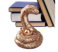 Generisch Snake Figurine Ornamento - Resin Lucky Sculpture, Collectible | Mini Snake Statue with Detailed Craftsmanship, Desktop Decoration for New Year Festival, Tabletop Art Decor,