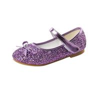 Generisch - Sneaker con fiocco e paillettes scintillanti per danza, vita quotidiana, scarpe basse per scuola, avventure all'aperto, compagna ideale per giovani donne dai 4 ai 12 anni, Lilla, 10.5-11