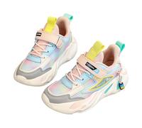 Generisch Sneaker da bambina per bambini attivi, comode, traspiranti, leggere, per il tempo libero, la scuola, all'aperto, alla moda, antiscivolo, Colore: rosa., 34 EU