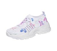 Generisch Sneaker da donna Chunky con stampa floreale e suola con plateau, leggermente imbottite, per passeggiate in città, brunch e look retrò street style, Stile A01 bianco, 39 EU