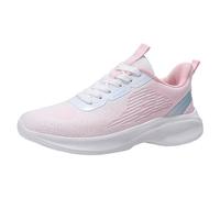 Generisch Sneaker da donna con motivo a rete, traspiranti, comode, per quattro stagioni, fondo piatto, con lacci leggeri, per il tempo libero, per il tempo libero, Colore: rosa., 38.5 EU