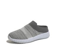Generisch Sneaker da donna con tomaia in maglia mélange e suola leggera, traspirante per il tempo libero con effetto slip-on | comoda scarpa quotidiana per la città e il tempo libero, Stile U03 Grigio