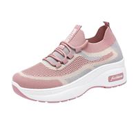 Generisch Sneaker da donna scarpe da corsa modello, allacciatura semplice, fondo piatto, comode per quattro stagioni con supporto Arch, Colore: rosa., 38.5 EU