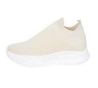 Generisch Sneaker da donna slip-on dal design a calzini, con superficie lavorata a maglia senza cuciture, look leggero per tutti i giorni per il tempo libero e le passeggiate, Stile V01 beige, 37 EU