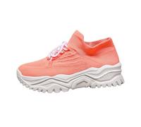 Generisch Sneaker da donna, traspiranti, antiscivolo, in rete, traspiranti, leggere, per il tempo libero, con suola spessa, suola morbida, da jogging, Colore: rosa., 37 EU