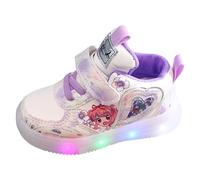 Generisch Sneaker da ragazza con tecnologia a sensore per bambini attivi con suola flessibile, comfort traspirante nel design moderno, Lilla, 28 EU