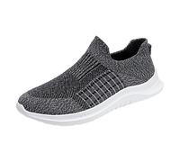 Generisch Sneaker da uomo, colore nero, scarpe da ginnastica da uomo, senza lacci, scarpe sportive leggere, traspiranti, per il tempo libero, in rete, per il fitness, per lo sport, da uomo, casual, da