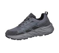 Generisch Sneaker da uomo running, scarpe da corsa ortopediche, leggere, con protezione contro il passaggio, traspiranti, con lacci, classiche, basse, per il tempo libero, grigio scuro, 45 EU