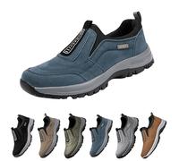 Generisch Sneaker e scarpe sportive per uomo, scarpe da corsa extra large, senza lacci, per attività all'aperto, fitness, scarpe da corsa su strada, traspiranti, con suola in gomma antiscivolo, Blu