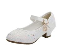 Generisch Sneaker scintillanti per scarpe da ballo perfette per scuola, tempo libero, spettacoli teatrali, robuste scarpe per bambini per attività autunnali, ideali per vestiti, bianco, 11-11.5 Jahre