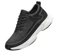 Generisch Sneakers alla moda 2026 con altezza rialzata, scarpe da corsa in rete traspiranti, scarpe da trekking casual sportive per un design comodo e leggero, Nero , 37 EU