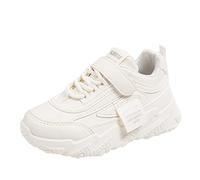 Generisch Sneakers alla moda per ragazze con suola antiscivolo, comoda allacciatura per attività sportive nella vita di tutti i giorni, bianco, 33 EU
