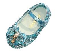 Generisch Sneakers da ragazza alla moda con applicazioni glitterate, suola morbida per attività sportive ottimali nella vita di tutti i giorni, Blu, 25 EU