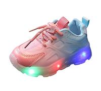 Generisch Sneakers da ragazza alla moda per bambini attivi con suola comoda, design elegante per lezioni di sport quotidiane, attività ricreative, Colore: rosa., 28.5 EU