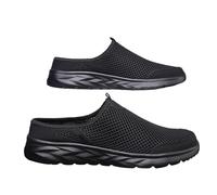 Generisch Sneakers da uomo estive, slip on scarpe da corsa, in rete traspirante, antiscivolo, basse, leggere, da jogging, comode, eleganti scarpe sportive per tutti i giorni, Nero , 40 EU