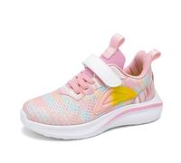 Generisch Sneakers eleganti da ragazza con tomaia in rete traspirante per una vestibilità ottimale, comfort quotidiano, Colore: rosa., 32 EU