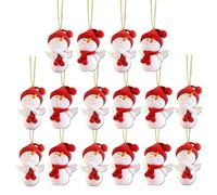 Generisch Snowman Ornaments - 16 pezzi Snowman Tree Decoration, 2D wooden Figurines Ornaments | Xmass Decorations for Winter Holiday Home Table Coat Trees Decoration Interior Using Accessories