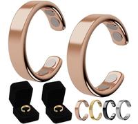 Generisch Sömni, anello da donna per la menopausa, per uomini e donne, rilassamento, riduzione della fatica (nero, argento, oro, Metallo, Agata blu