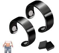 Generisch Sömni, anello da donna per la menopausa, per uomini e donne, rilassamento, riduzione della fatica (nero, argento, oro, Metallo, Agata blu