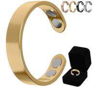 Generisch Sömni, anello da donna per la menopausa, per uomini e donne, rilassamento, riduzione della fatica (nero, argento, oro, Metallo, Agata blu
