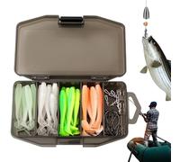 Generisch Soft Lure Fishing Kit con Paddle Tail - Realistic Soft Swimbait con ganci | Paddle Tail SoftBait Fishing Lures - per Crappie Shad Freshwater Saltwater Outdoor Sport Bass Trout Men